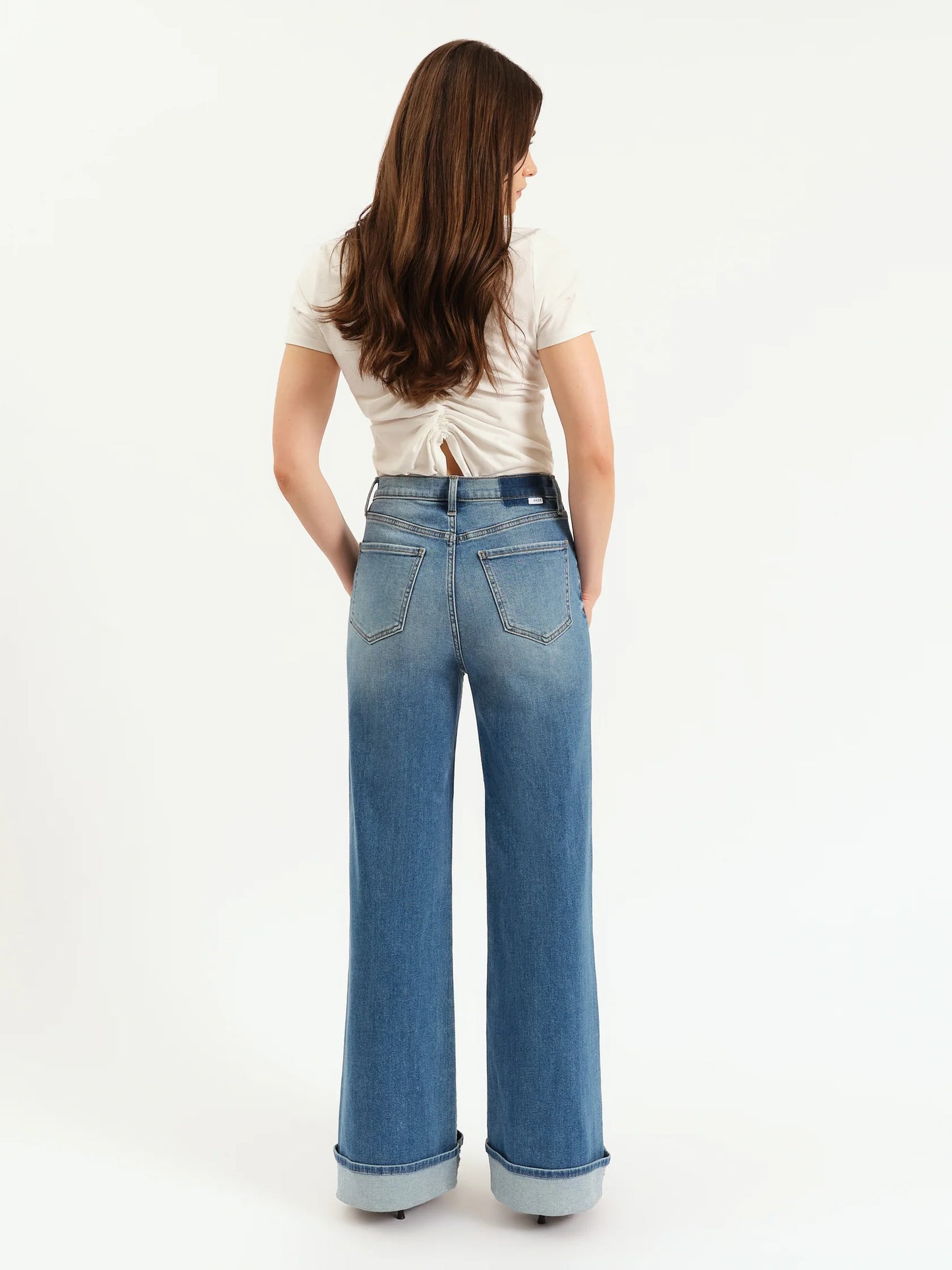 High Rise Cuffed Jean