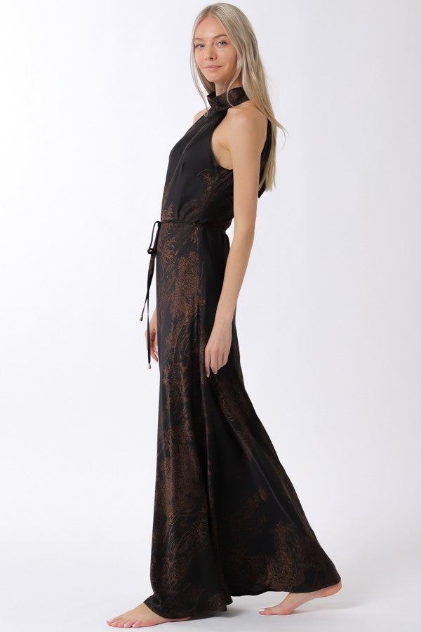 Mock Neck Maxi Dress