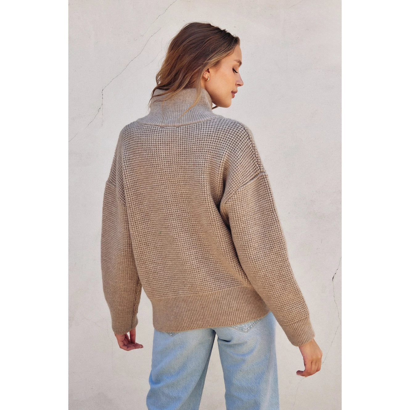 Double-Zip Waffle Knit