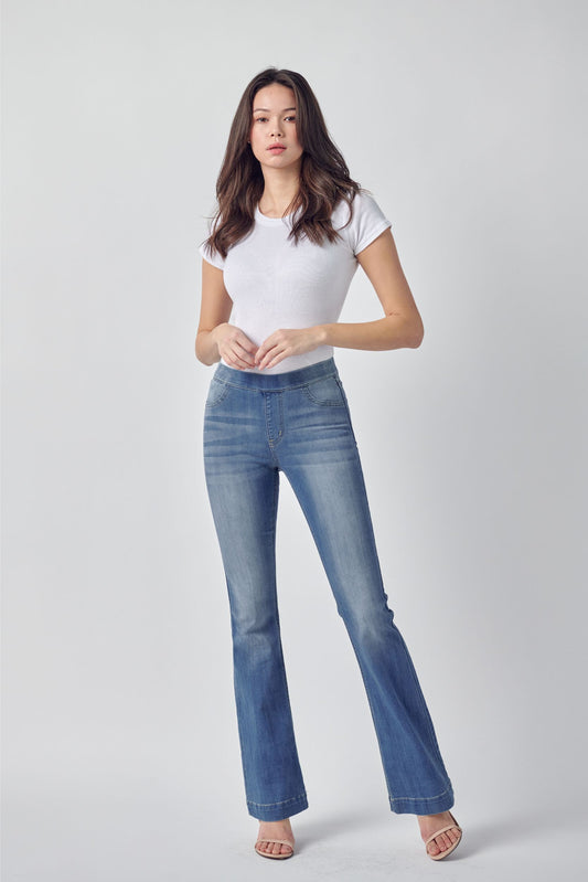 Medium Denim Flare Jeans
