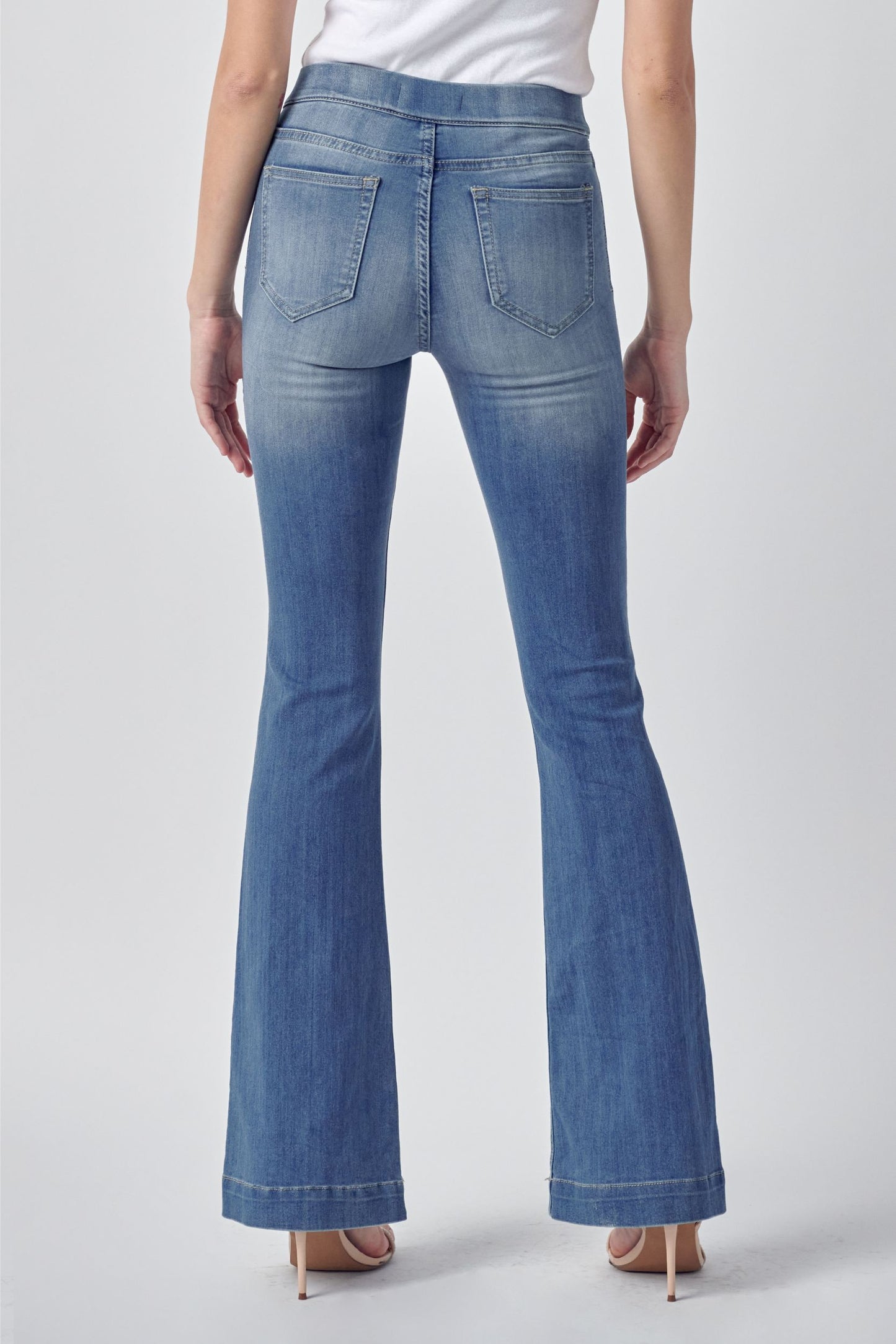 Medium Denim Flare Jeans