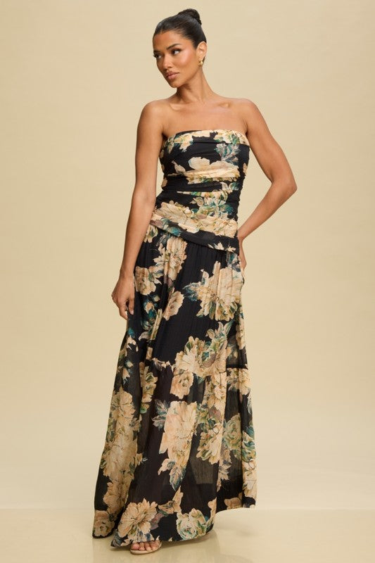 Vintage Floral Maxi Dress