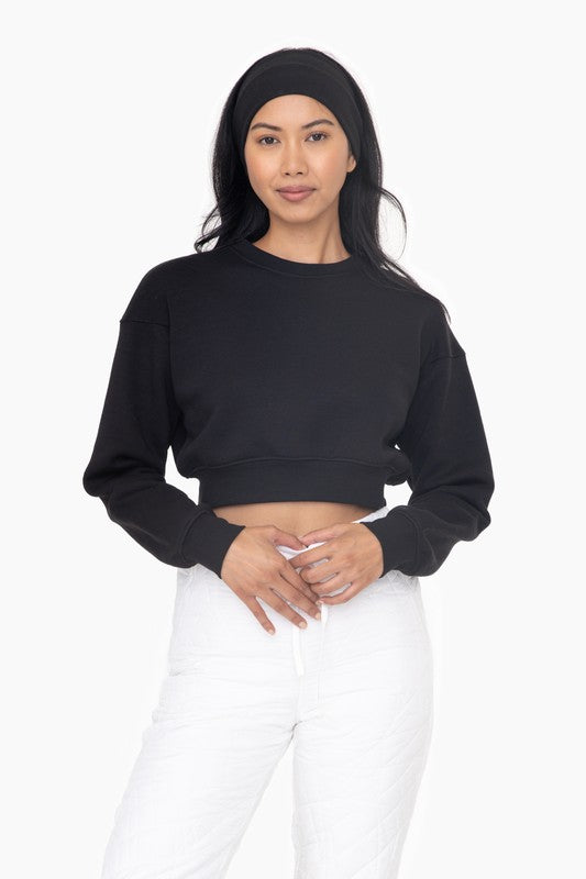 Cropped Fleece Sweatshirt