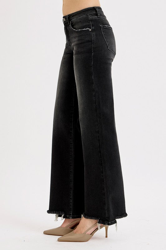Low Rise Wide Leg Jeans