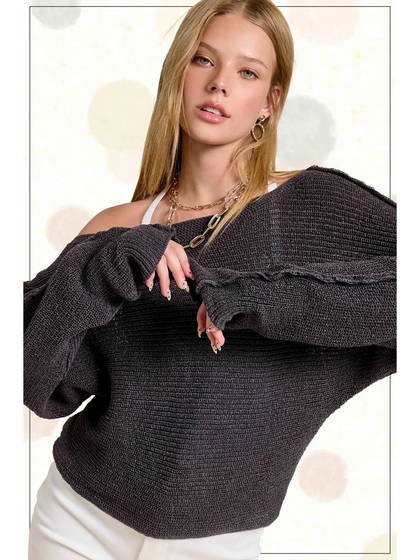 Off Shoulder Sweater