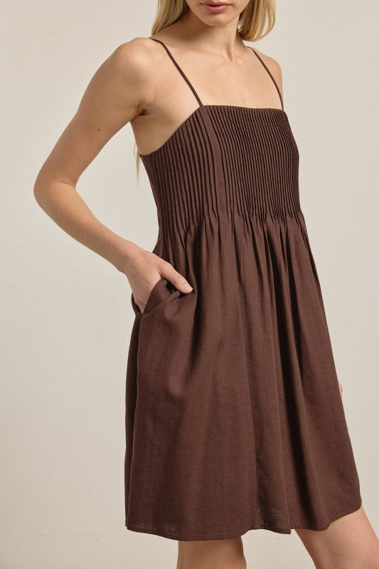 Smocked Bodice Cami Mini Dress