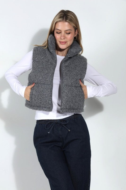 Crop Puffer Vest