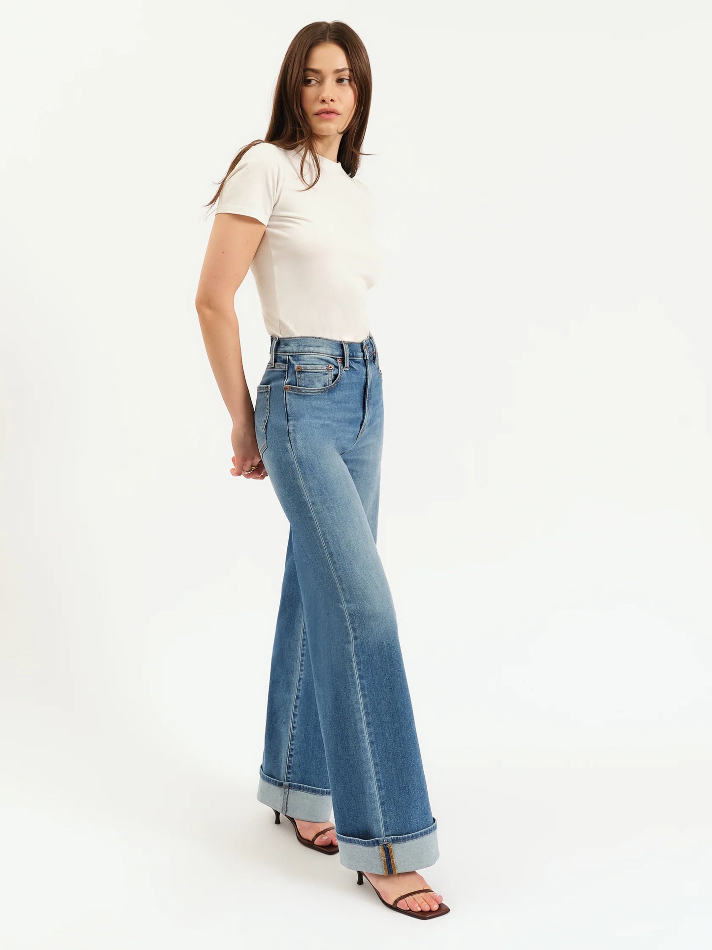 High Rise Cuffed Jean