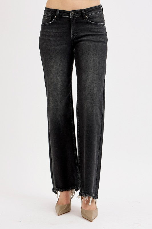 Low Rise Wide Leg Jeans