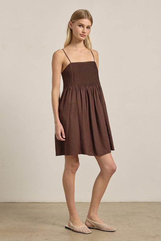 Smocked Bodice Cami Mini Dress