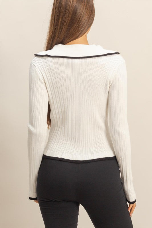 Collar Cardigan Sweater