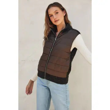 Puff Sherpa Contrast Vest