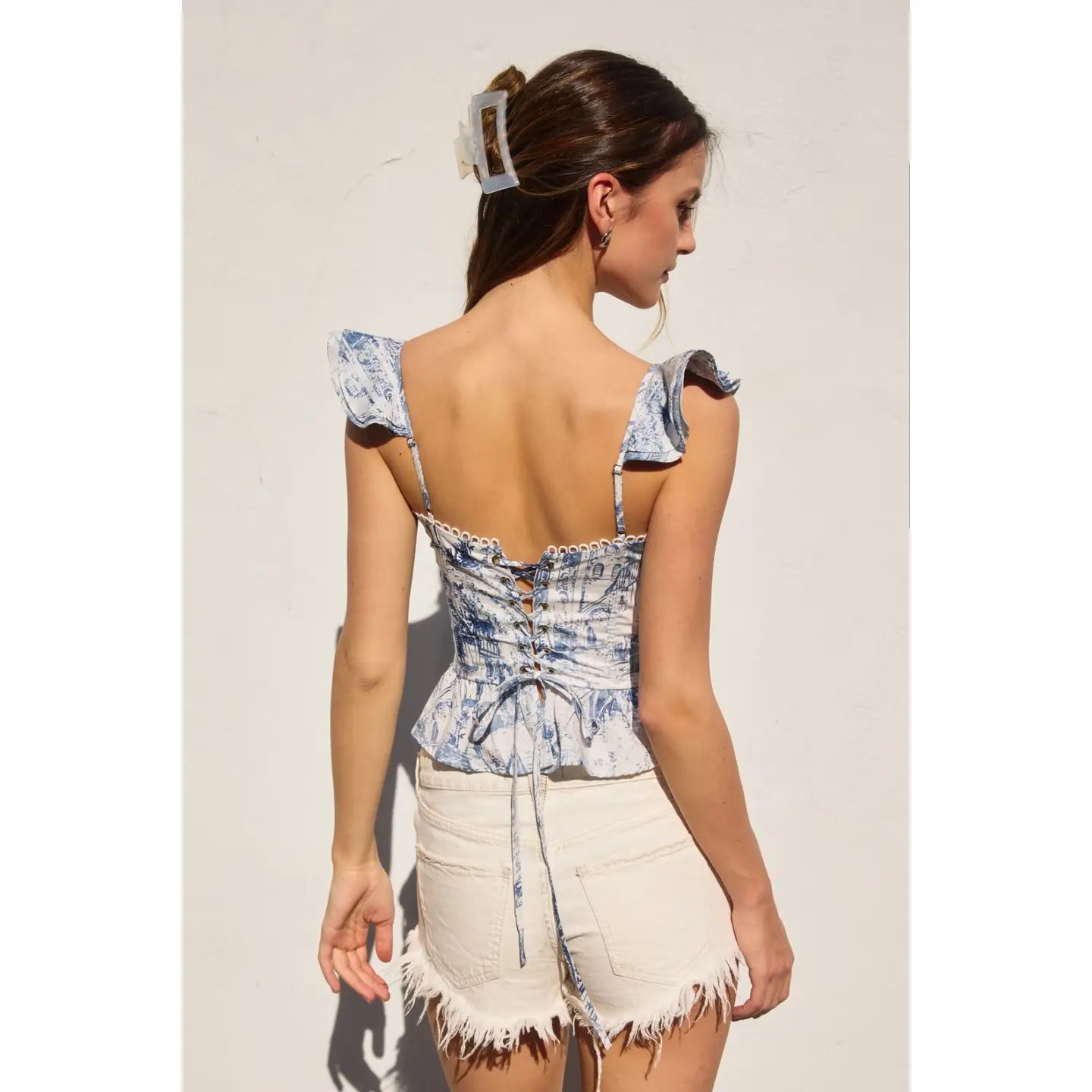 Coastline Corset Flutter Top