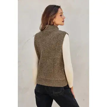 Puff Sherpa Contrast Vest