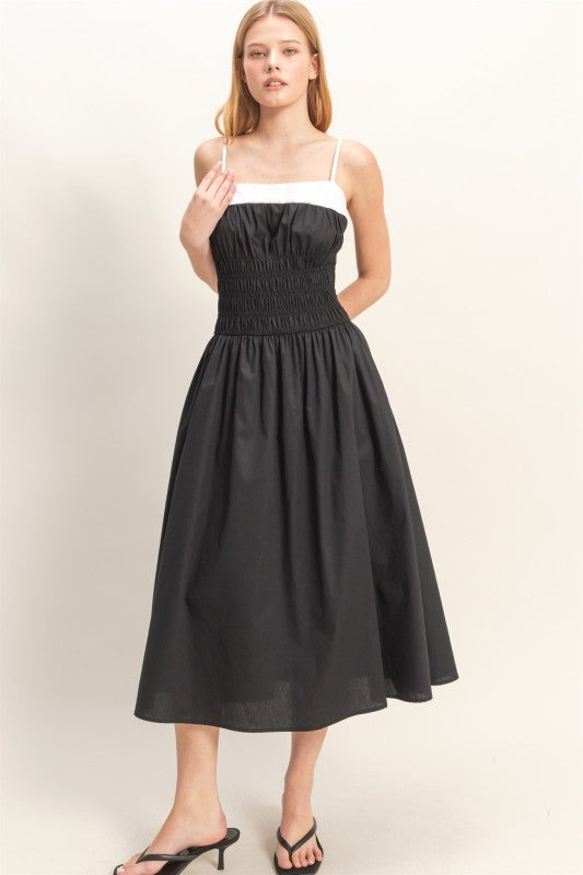 Smocked Midi Dress