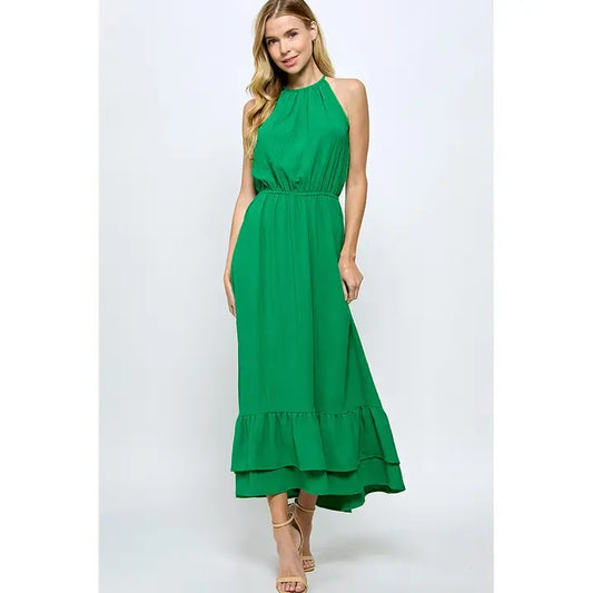 Halter Neck Maxi Dress