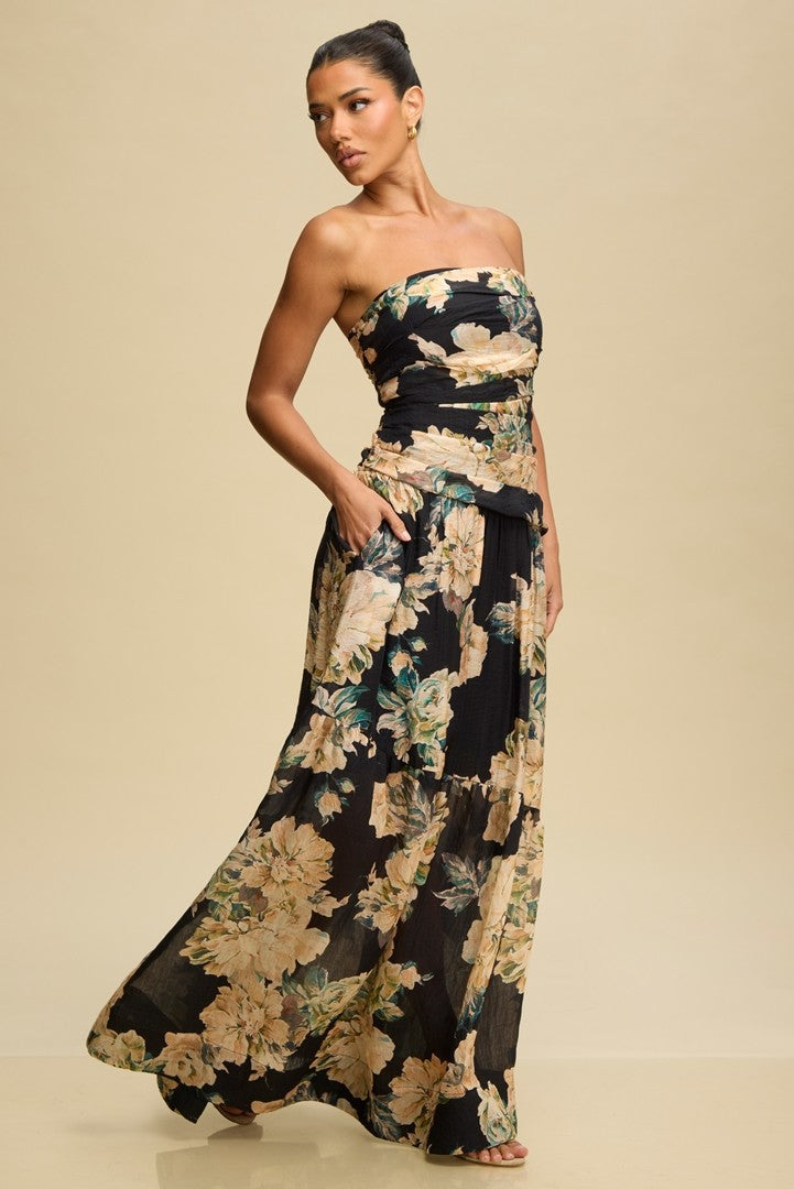 Vintage Floral Maxi Dress
