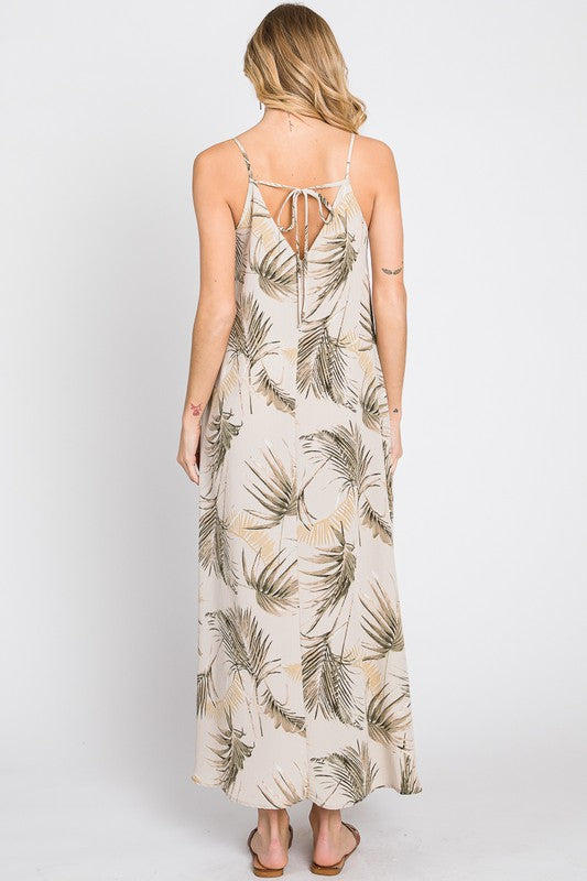 Tropical Print Flare Fit Dress